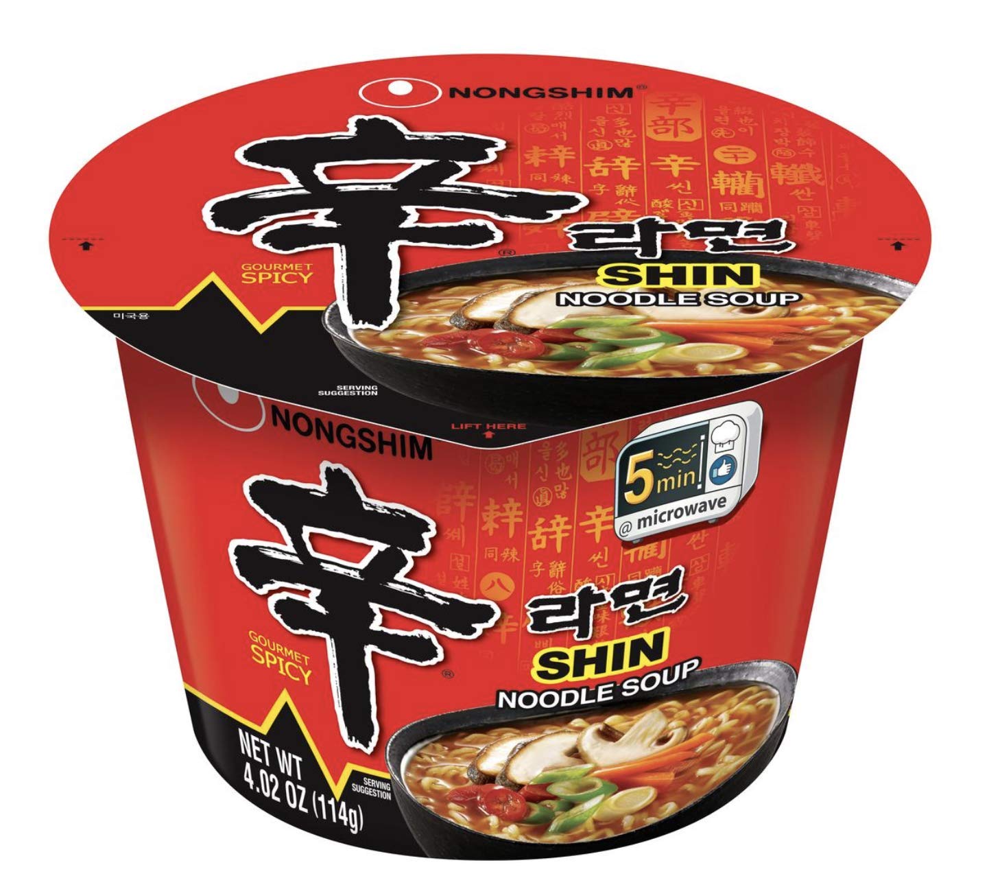 Shin Ramen Big Bowl 114g, Nongshim