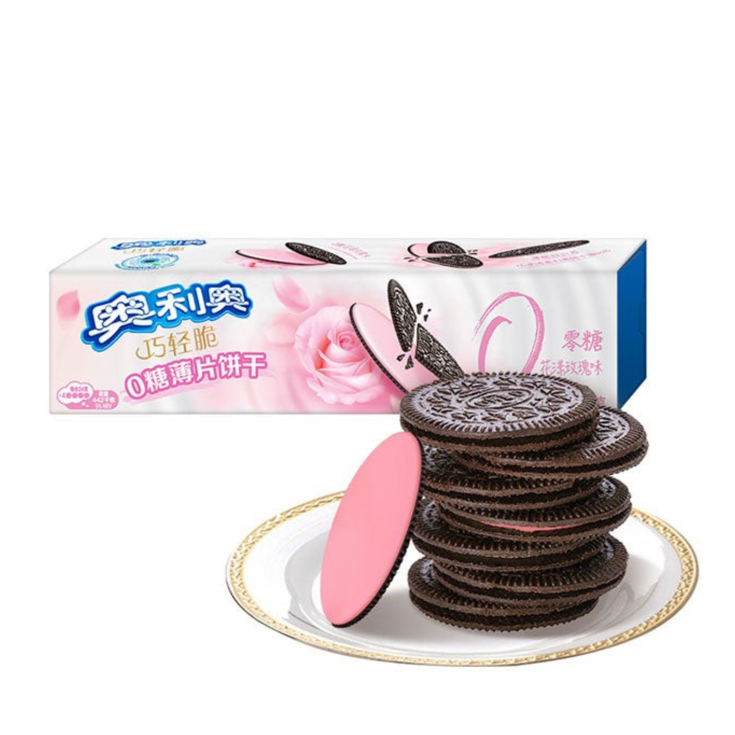 CN Sandwich Biscuit Thin 0 Sugar Rose Fl 95g