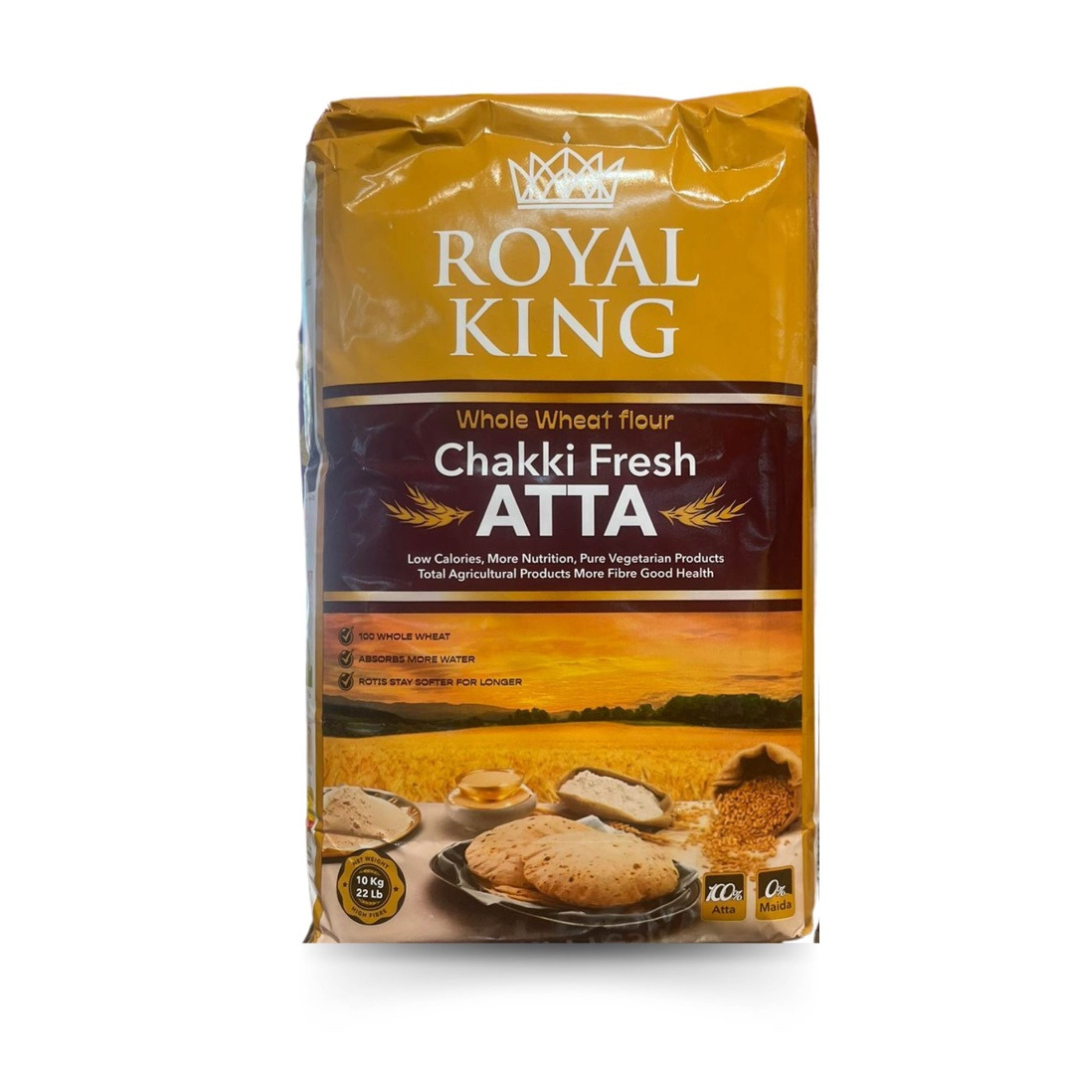 Flour Wholewheat Chakki Atta 10 KG, Royal King