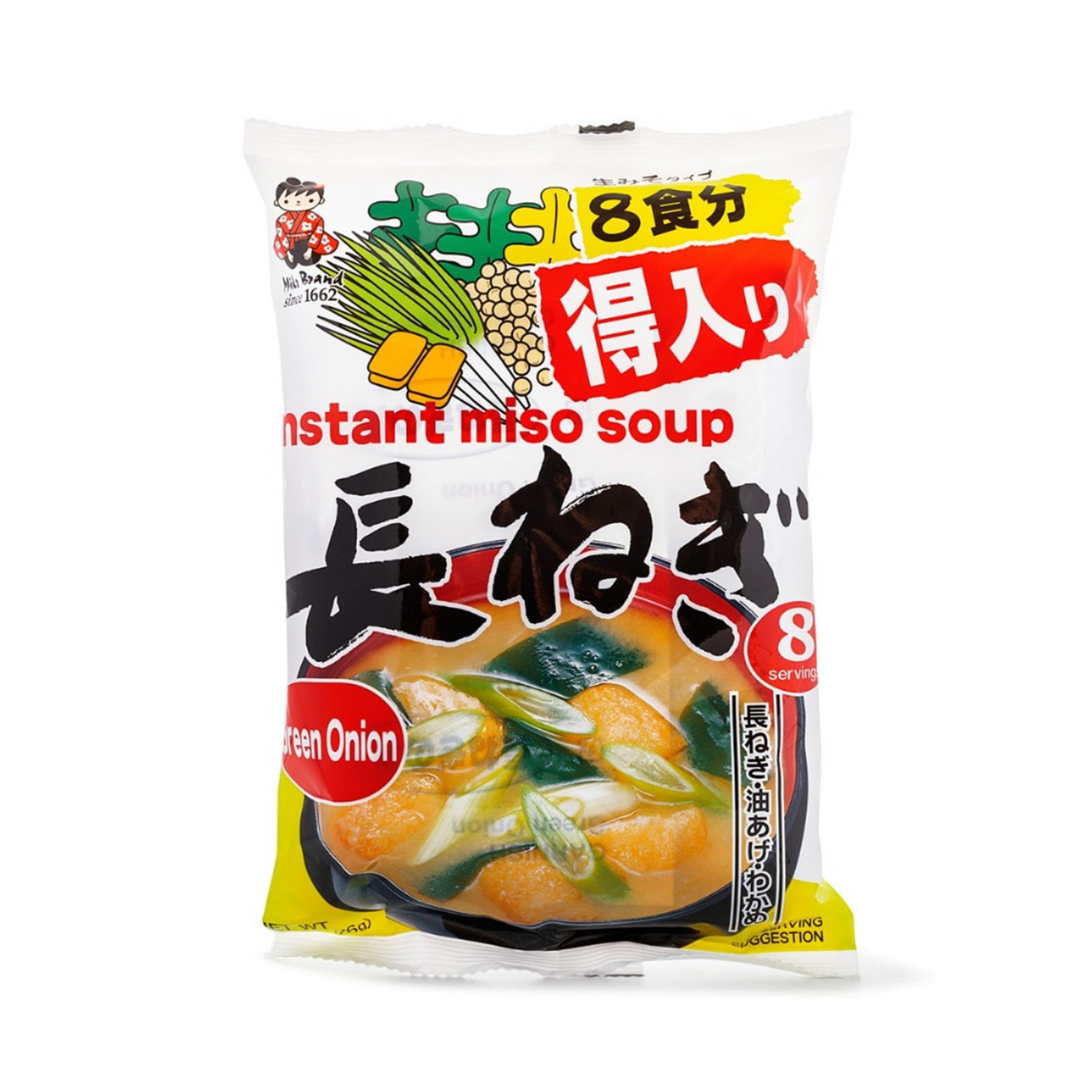 Instant Miso Soup, Green Onion Flavor, 8 pcs