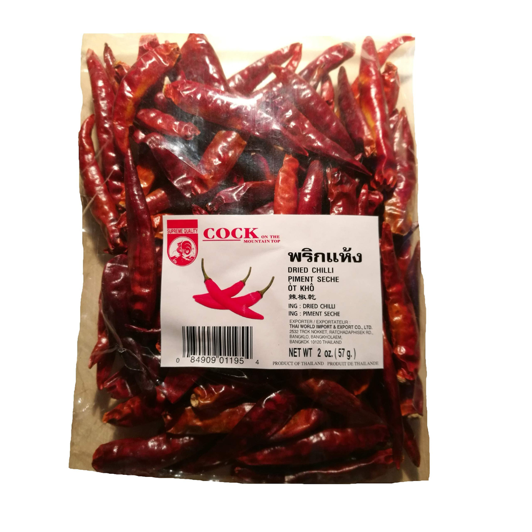 Dried Chilli Stemless 57g, COCK
