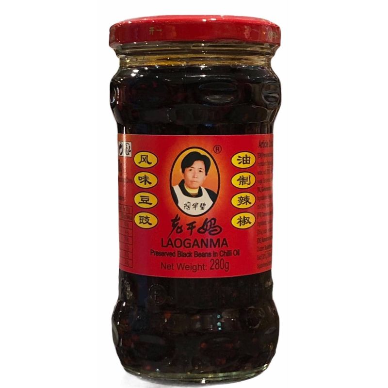 Pres. Black Beans in Chilli Oil 280g, Lao-Gan-Ma
