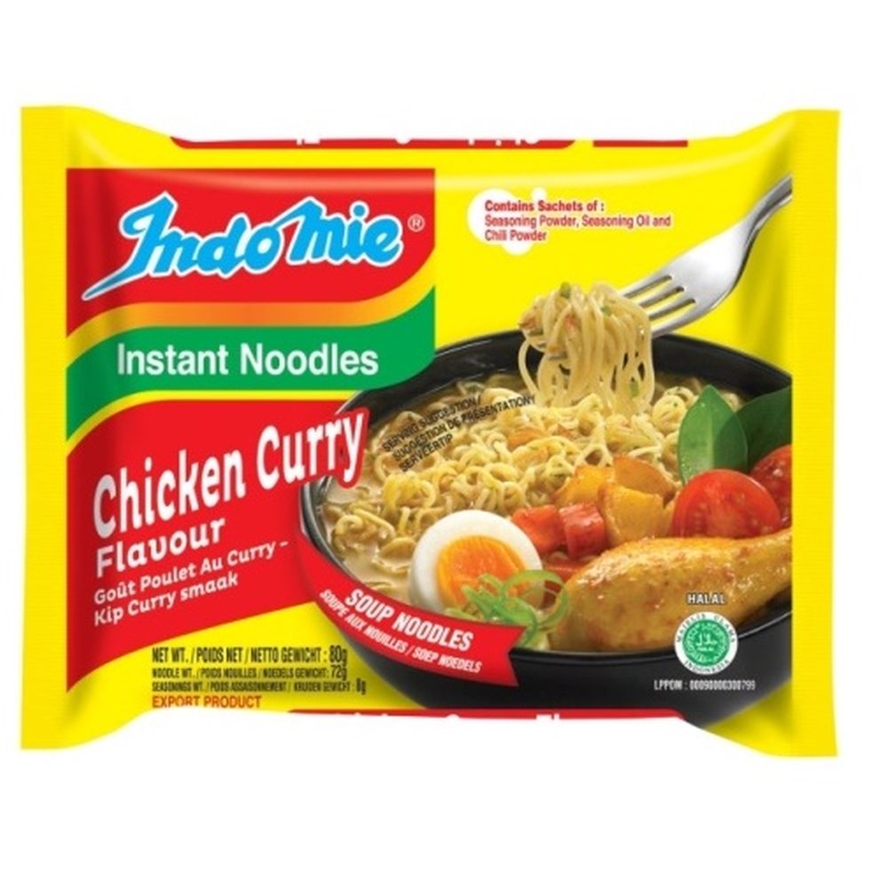 Instant Noodles Chicken Curry 80g, Indomie