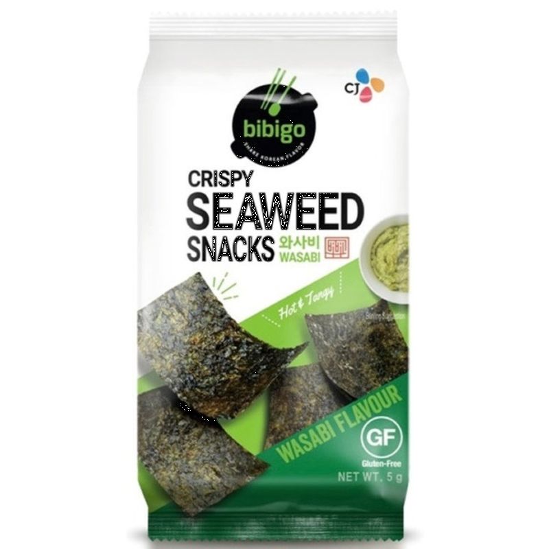 Crispy Seaweed Snacks Wasabi 5g, Bibigo