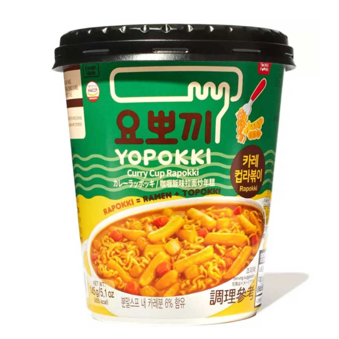 Yopokki Ricecake&Ramen Cup Curry 16x145g