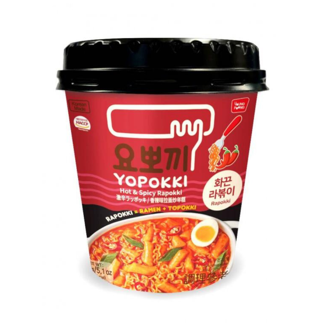 Yopokki Ricecake&Ramen Cup Hot Spicy 16x145g
